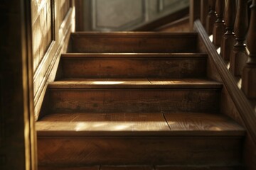 Fototapeta na wymiar Wooden staircase