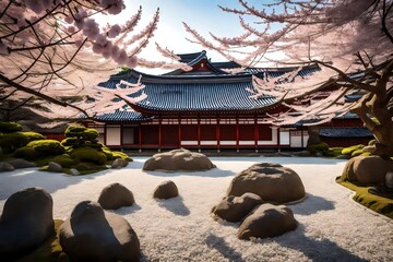 japanese temple in the morning