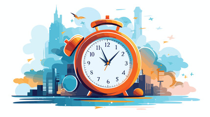Travel time vector illustration - obrazy, fototapety, plakaty