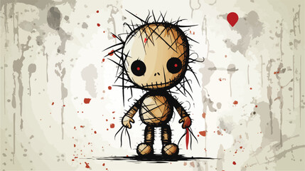 Voodoo Doll vector illustration