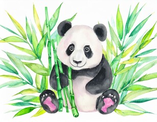 panda eating bamboo