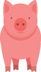 Obraz na płótnie Canvas Pink pig icon cartoon vector. Farm animal. Nature food swine
