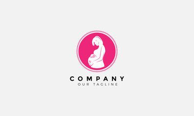 Abstract/elegant/geomatric logo design mom pregnant mother for company