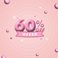 60 percent off promotion offer sale post