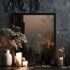 Frame with decoration house interior design idea