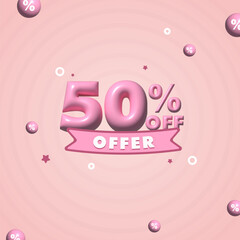 50 percent off promotion offer sale post