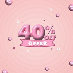 40 percent off promotion offer sale post