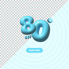 80 percent off sale post promotion offer