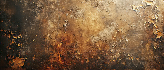Rusty Metal Grunge Texture Background with Vintage Fire-like Orange Tones background banner