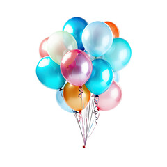 Balloons isolated on white background