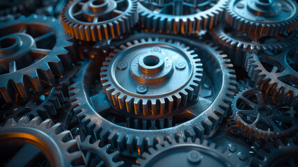 metal gears in machinery