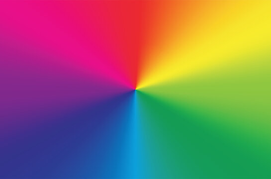 Color wheel circle. RGB color model. Radial gradient background.
