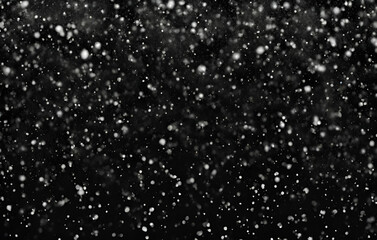 Snow texture on black background  
