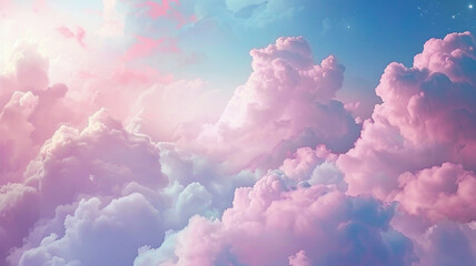 pastel sky and cloud - obrazy, fototapety, plakaty
