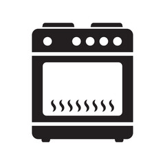 Stove oven icon, vector gas stove. Kitchen cooking appliance. Vector illustration.