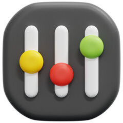 Naklejka premium adjust 3d render icon illustration