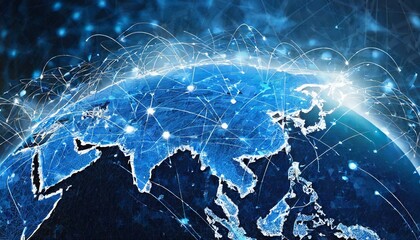 asia map network internet ,global network business,stock 
money  market , trader
