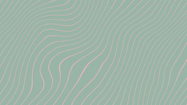 Abstract pink line waves distorted with green background