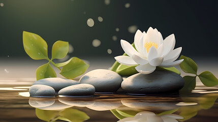 Zen background with flowers