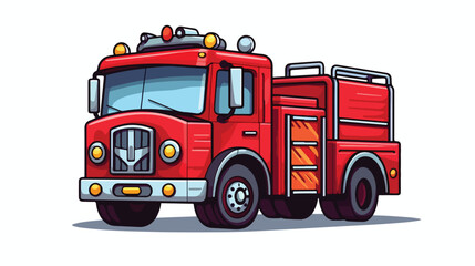 Fire truck icon design template vector isolated i
