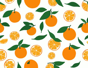 Set of drawn tangerines. Citrus fruits, oranges, mantarines. Vector illustration. Isolated elements.
