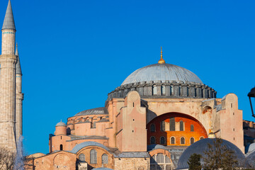 Fototapeta na wymiar Islamic or ramadan background photo. Hagia Sophia or Ayasofya Mosque
