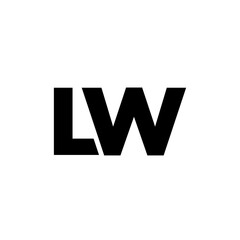 Letter L and W, LW logo design template. Minimal monogram initial based logotype.