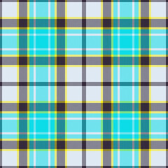 Plaid seamless pattern. Check fabric texture. Vector textile print.