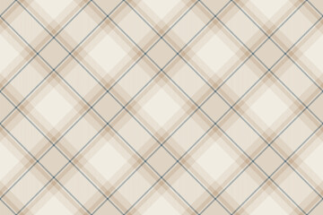 Vector seamless check of tartan fabric plaid with a background texture pattern textile.