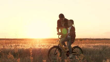Mother teacher, sunset walks, cycling, riding lessons, child cyclist, dream family, happy mother,...
