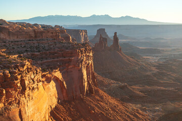 Fototapeta premium Overlook of the Rugged Landscape at Canyonlands National Park in southeastern Utah