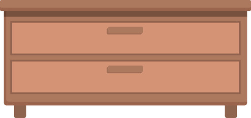 Bedroom drawer icon cartoon vector. Wooden material object. Furniture store sale