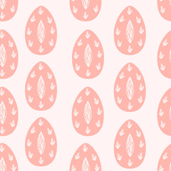 Easter egg seamless pattern,symbol of Easter.Texture of holiday eggs. Stylized cute wallpaper with ornament, card, fabric.