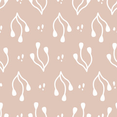 Floral vector seamless pattern on background. Vector background for textile, fabric, wrapper. Stylized cute wallpaper with ornament, card, fabric.