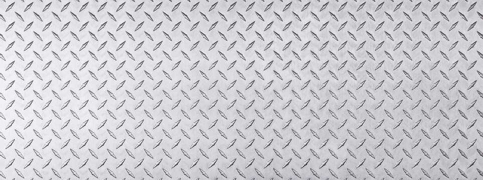 texture stainless steel with diamond pattern. light metal floor or wall background