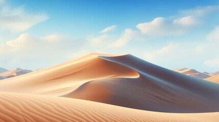 Fototapeta na wymiar Wavy sand dunes, desert landscape background