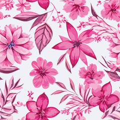 Seamless floral pattern with pink peony flowers. Retro collage pattern. Contemporary print for wedding stationary, greetings, wallpapers, fashion, backgrounds, textures, DIY, wrappers, cards