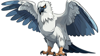 Illustration of a harpy eagle freehand draw cartoon - obrazy, fototapety, plakaty