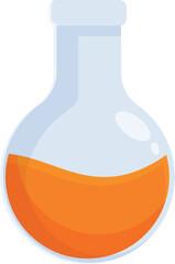 Flask chemical idea icon cartoon vector. Future genius. Power team success