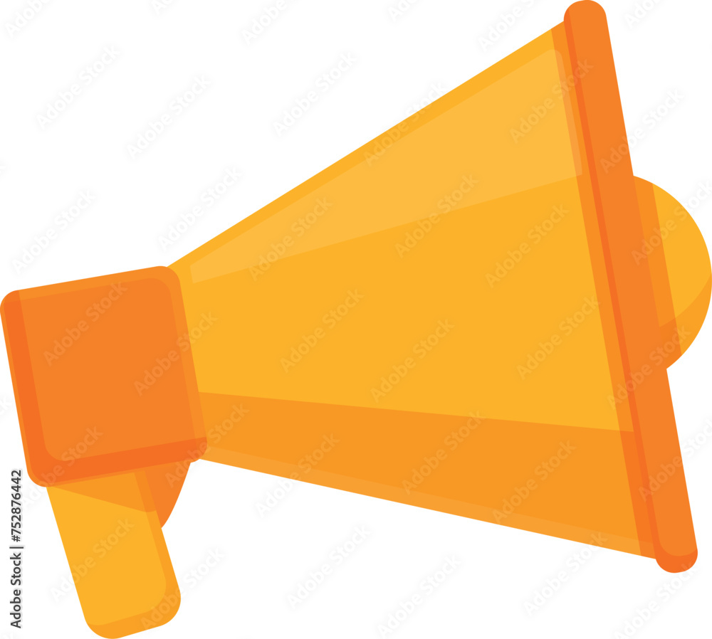 Poster megaphone thinking icon cartoon vector. mindset process. half power logical