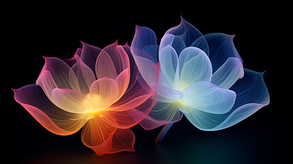 lotus flower on black