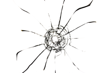 Cracks on broken glass. Broken window texture for design