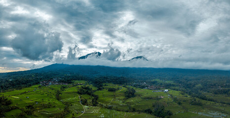 Obraz premium Jatiluwih Rice Terraces, Bali, Indonesia, Drone