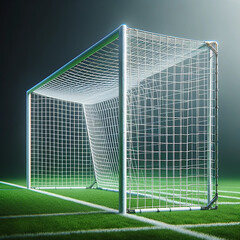Soccer goal on the field. Soccer gates