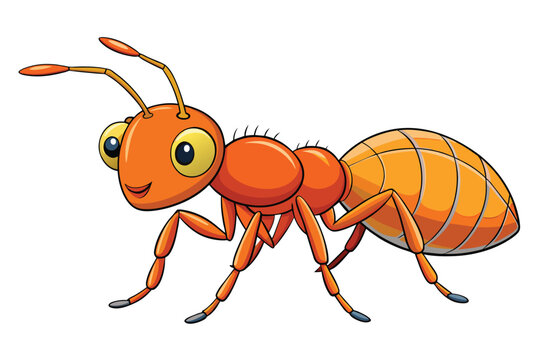 Illustration of a red ant