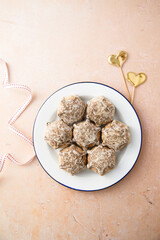 Traditional homemade gingerbreads on a plate
