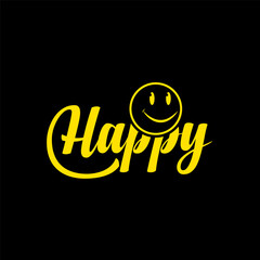 Simple cute smile happy mouth design for t shirt, icons and fashion clothes