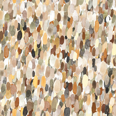 Seamless pattern of colored spots. Perfect for fabric, textile, wallpaper. Vintage watercolor illustration. - 752885435