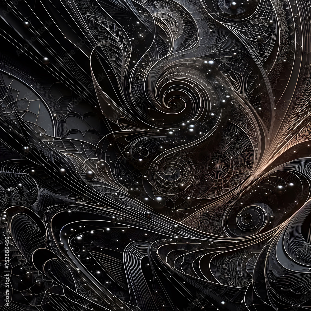 Aufkleber abstract fractal. fractal art background for creative design generative ai