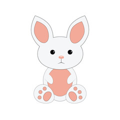 cute bunny, little rabbit vector